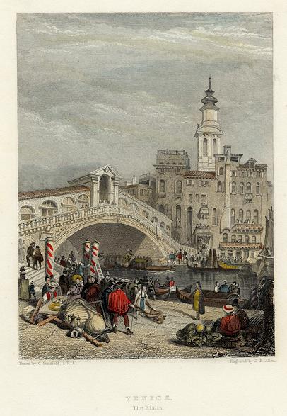 Italy, Venice, The Rialto Bridge, 1834