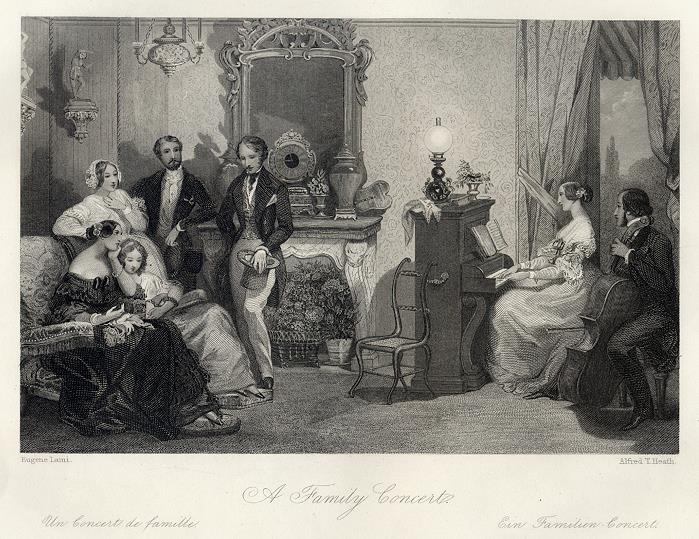 France, Paris, A Family Concert, 1844