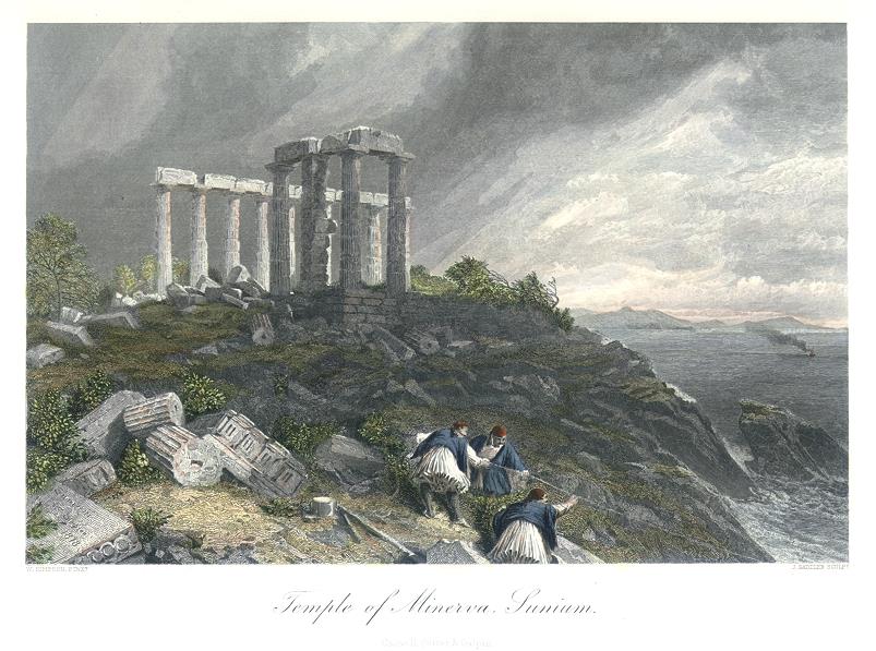 Greece, Temple of Minerva at Sunium, 1875