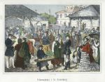 Russia, St.Petersburg, the Market, c1860