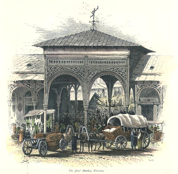 Poland, Warsaw, Jews' Market, 1875