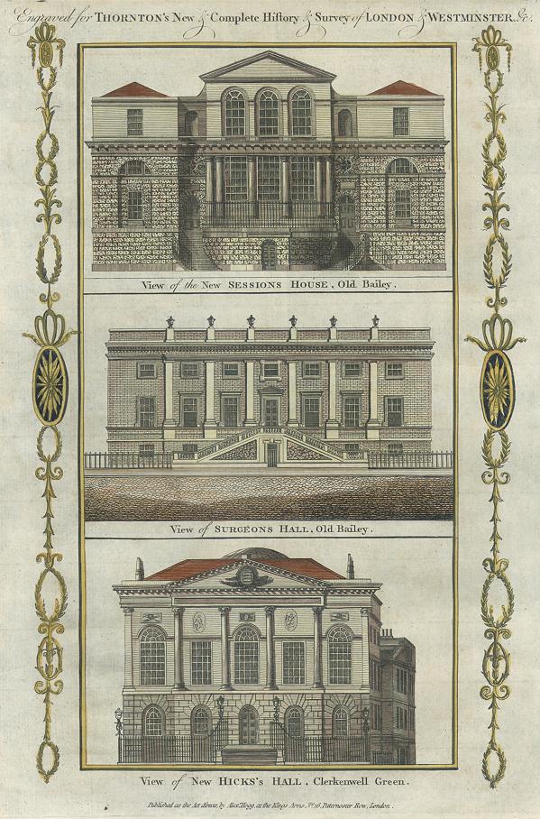 London, Old Bailey, Surgeons Hall & Hicks's Hall, 1790