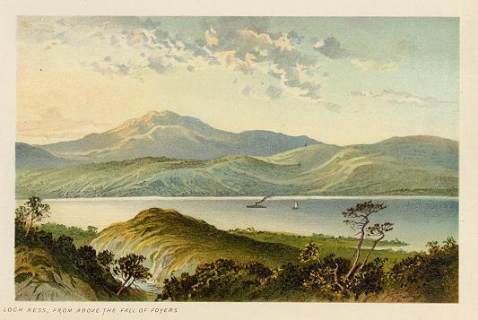 Scotland, Loch Ness from above the Fall of Foyers, 1894