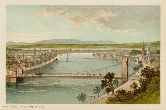 Scotland, Inverness, from the Castle, 1894