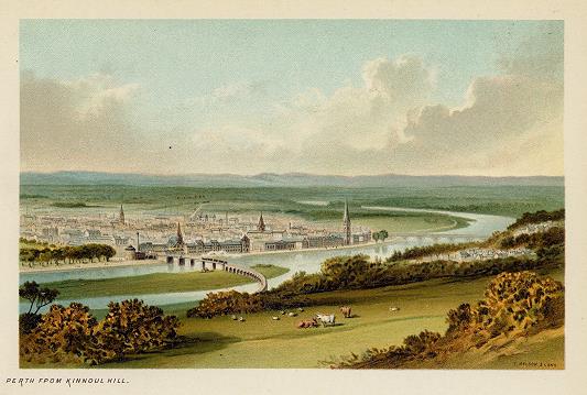 Scotland, Perth from Kinnoul Hill, 1894