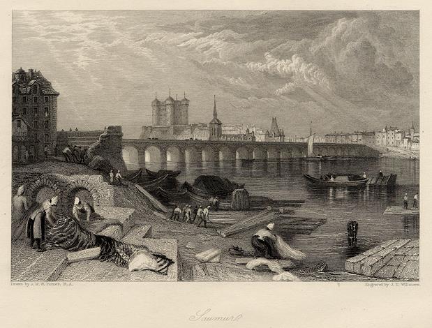 France, River Loire, Saumur, 1837