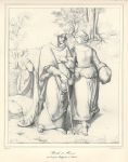 Ruth and Naomi, stone lithograph after Hopfgarten, 1835