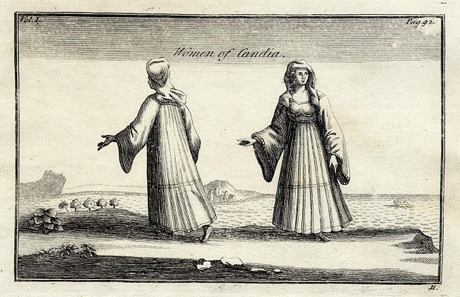 Greece, Crete, Women of Candia, 1761