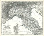 North & middle Italy map, 1877
