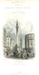 Titlepage for 'Wood's Views in London ...' with the Monument, 1838