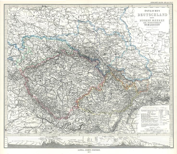 South East Germany map, 1877