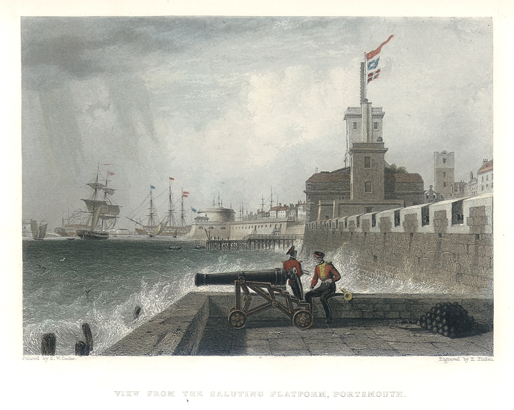 Hampshire, Portsmouth, View from the Saluting Platform, 1842