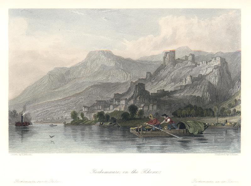 France, Rochemaure, on the Rhone, 1840