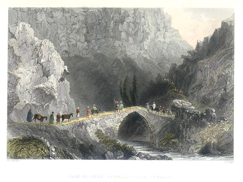 Syria, Pass of Souk Barrada near Zebdani, 1837