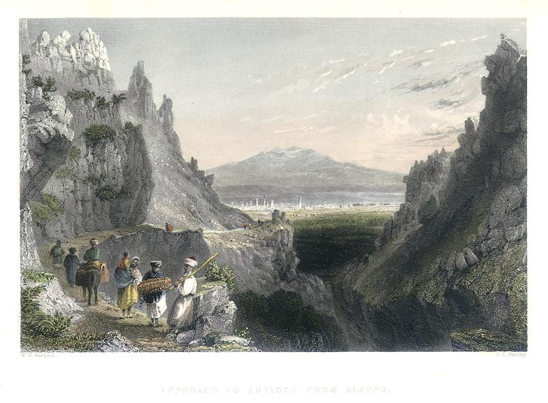 Turkey, Antioch from the Aleppo road, 1837