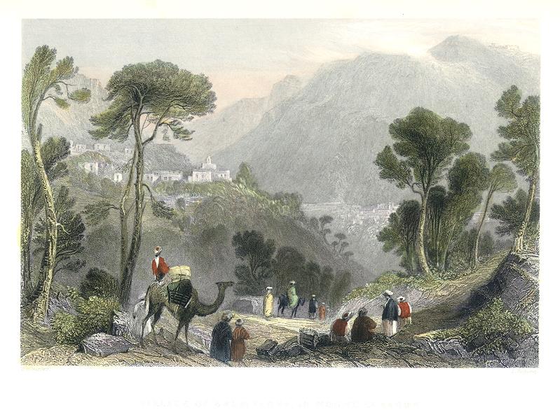 Lebanon, Village of Brumhanna in Mount Lebanon, 1837