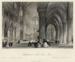 France, Paris, Interior of the Cathedral of Notre Dame, 1840