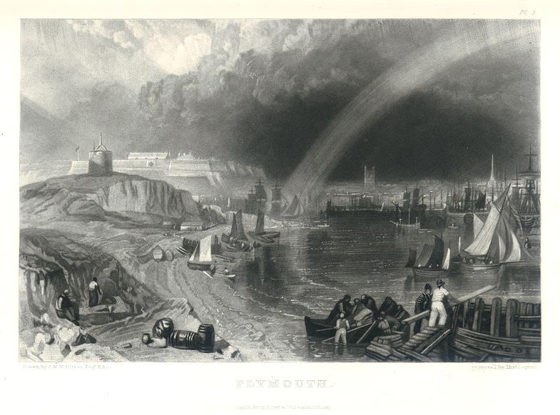 Devon, Plymouth, Turner/Lupton mezzotint, 1877