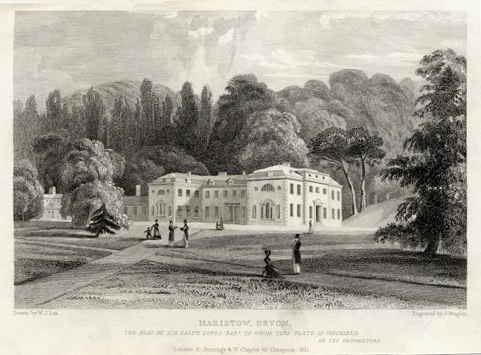 Devon, Maristow house, 1830