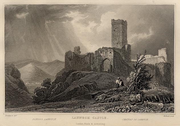 Germany, Lahneck Castle, 1832