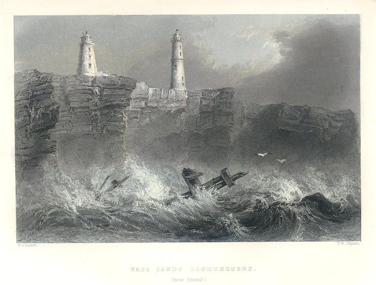 South Wales, Nass Sands Lighthouses, 1842