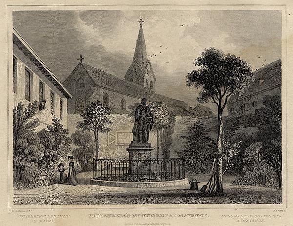 Germany, Guttenberg's Monument at Mayence, 1832