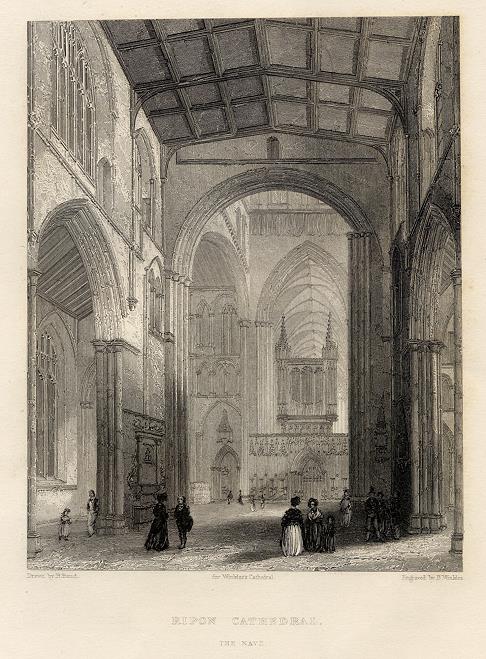 Ripon Cathedral (interior), 1836