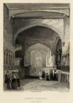 Wales, Bangor Cathedral (interior), 1836
