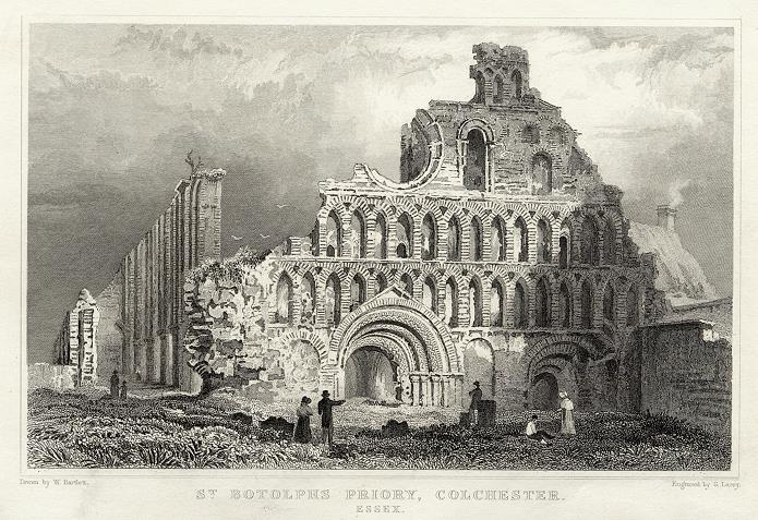 Essex, St.Botolphs Priory, Colchester, 1834