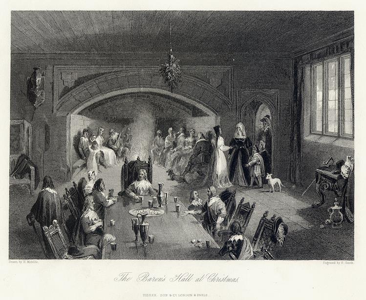 'The Baron's Hall at Christmas', 1844