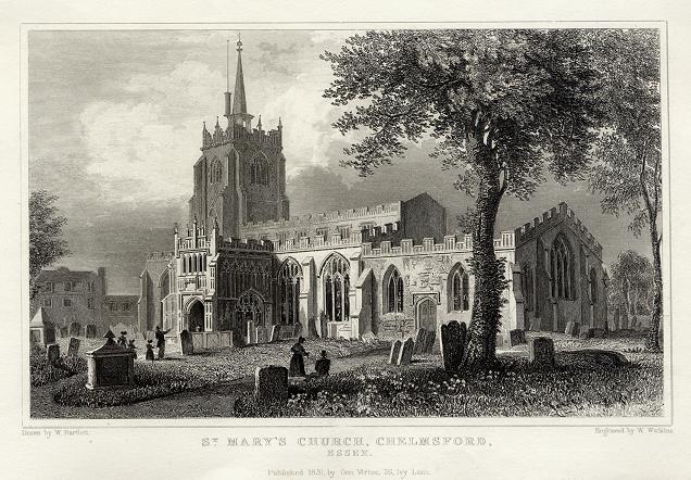 Essex, St.Mary's Church, Chelmsford, 1834