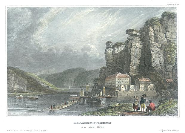 Germany, Hirmkretschen on the Elbe, 1837