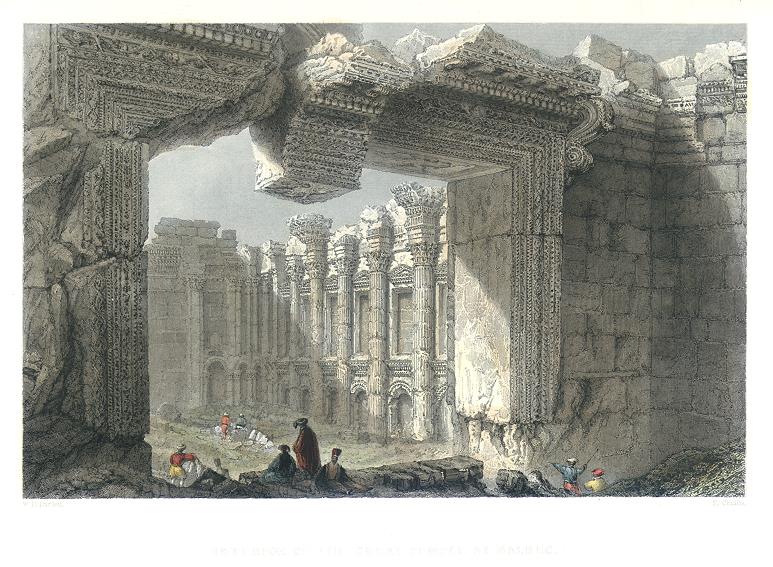 Holy Land, Great Temple at Baalbek, 1837