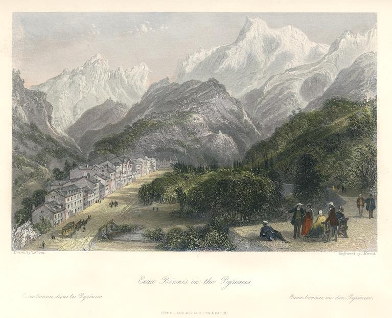 France, Eaux Bonnes in the Pyrenees, 1840