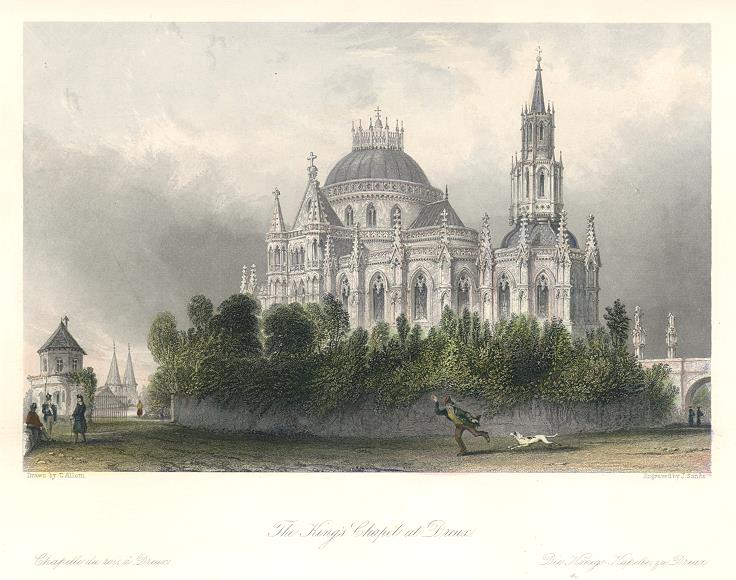 France, King's Chapel at Dreux, 1840