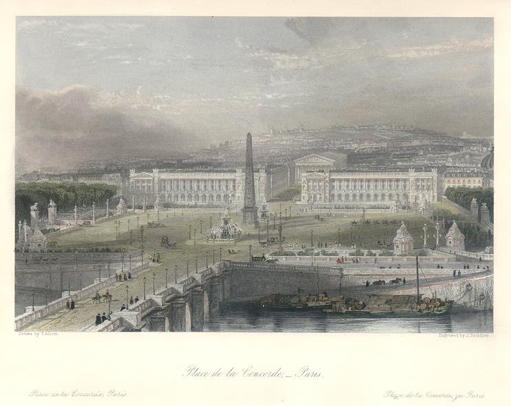 France, Paris, Place de la Concorde, 1840