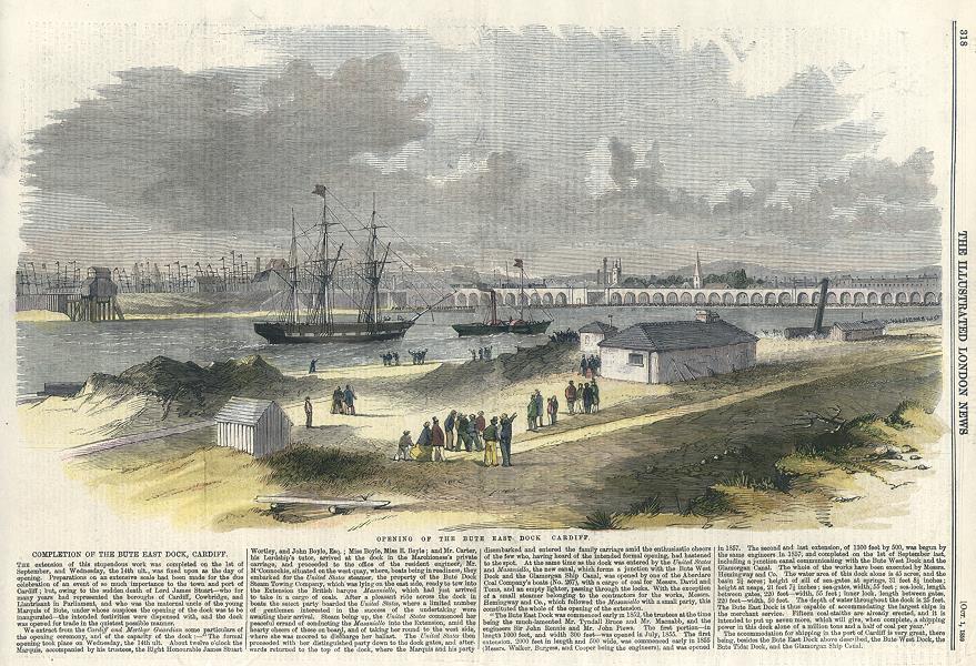 Cardiff, Opening of the Bute East Dock, 1859