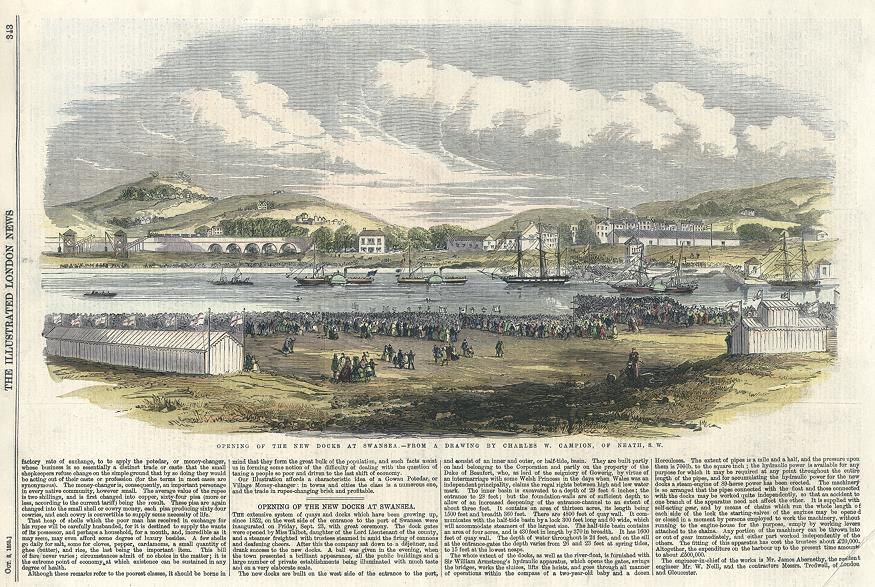 Swansea, Opening of the new Docks, 1859