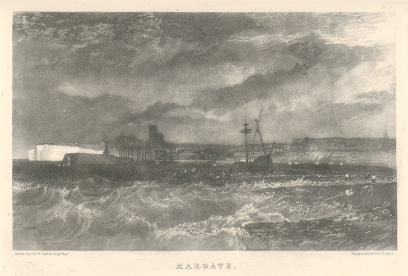 Kent, Margate view, Turner/Lupton mezzotint, 1877
