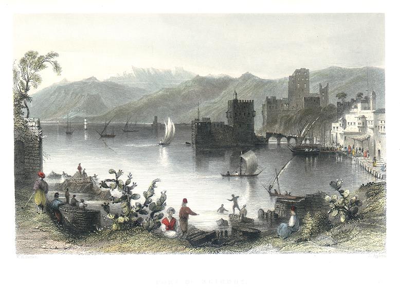 Lebanon, Beirut port, 1837