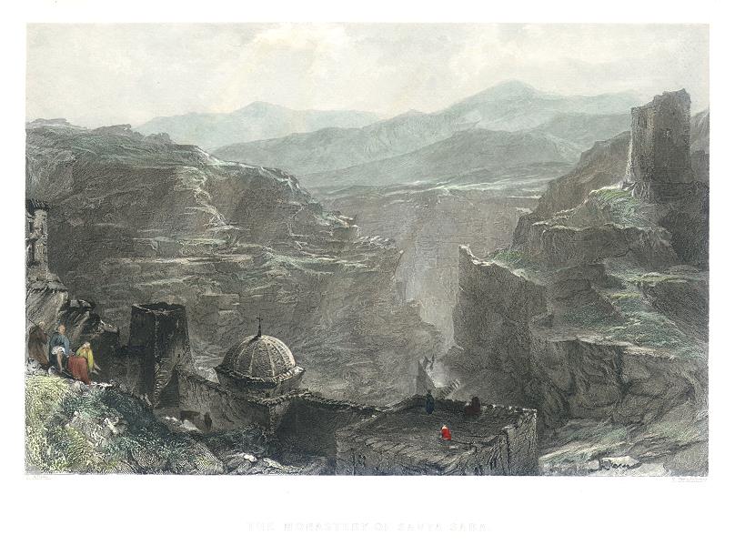 Holy Land, Monastery of Santa Saba, 1837