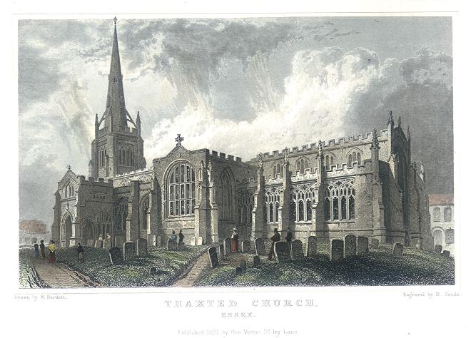 Essex, Thaxted Church, 1834