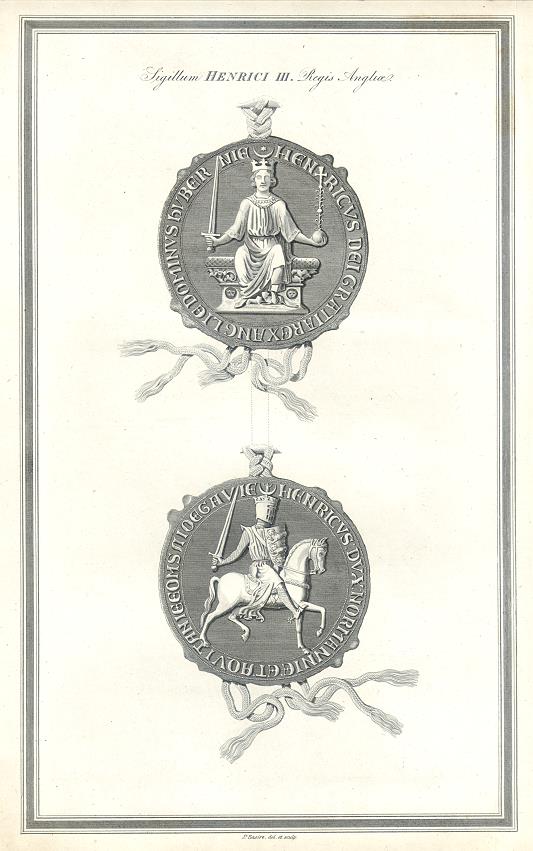 Seal of King Henry III, from Rymer's Foedera, facsimile of 1819