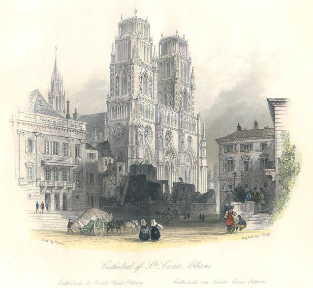 France, Orleans, Cathedral of St.Croix, 1840