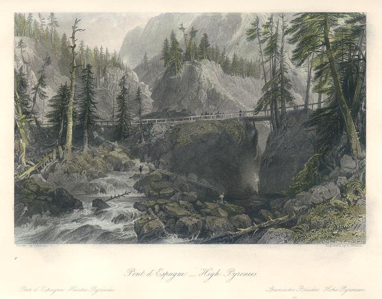 France, Pyrenees, Pont d'Espagne, 1840