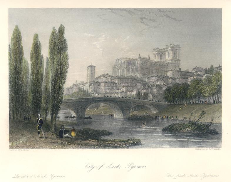 France, Pyrenees, City of Auch, 1840