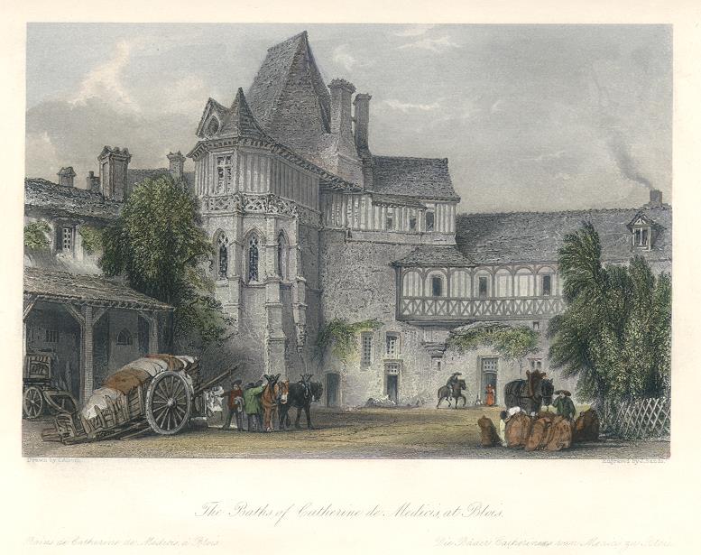 France, Baths of Catherine de Medicis at Blois, 1840