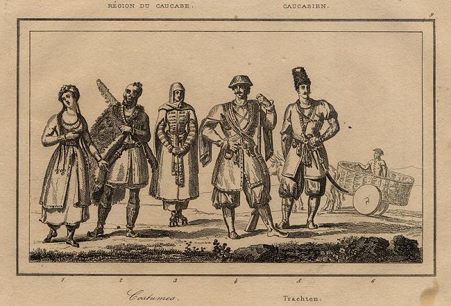 Caucasus, costumes, 1838