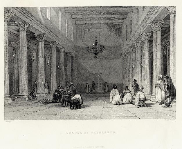 Holy Land, Chapel at Bethlehem, 1837