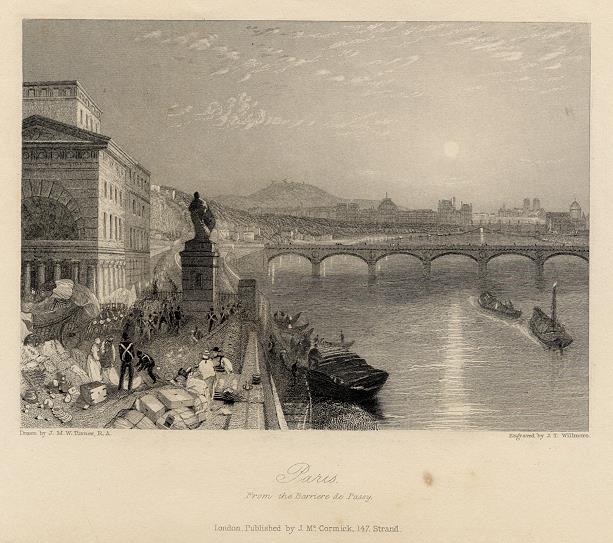 France, Paris from the Barrier de Passy, 1837